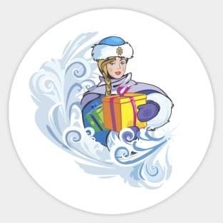 Snow Girl Sticker